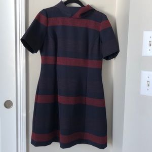 Tahari High Collar Tailored Dress